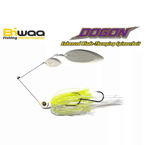 Biwaa Dogon Spinnerbait 3/4oz 21gr 01 White Chart-Silver Blades Spinnerbait 1pc