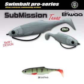 Biwaa Submission 13cm 28 Gold Perch Soft Lure 3pcs