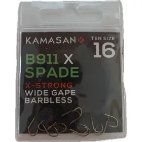 Kamasan Fine Tackle X-Strong Spade End Barbless Hook #16