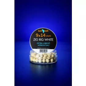 BaitBait Fehér 9x14mm Zig Rig Extra Floating Hookbait 20gr
