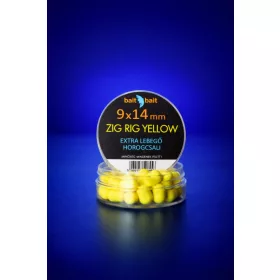 BaitBait Yellow 9x14mm Zig Rig Extra Floating Hookbait 20gr