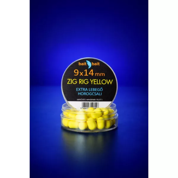 BaitBait Yellow 9x14mm Zig Rig Extra Floating Hookbait 20gr
