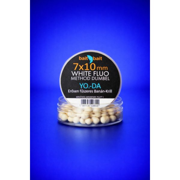 BaitBait Yo-Da 7x10mm Fluo Method Dumbel White Wafter 20gr