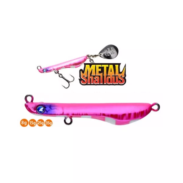 BlueBlue Metal Shalldus 8 4cm 8gr #11 Fanny Pink Zebra Wobbler