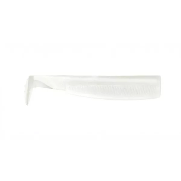 FIIISH 4pcs 70mm Black Minnow body - White color Plastic lure