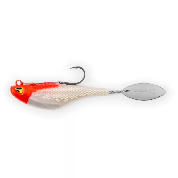 Black Cat Mad Flash Spin Tail Red Head 14cm 82gr Lure