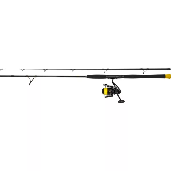 Black Cat Hard Core Combo Spin Rod 2.40m 20-200gr 2-piece Spinning Rod with Black Passion FD 50 Reel and Line