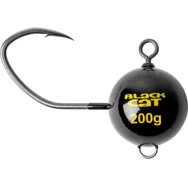 Black Cat Mega Fireball Black DG 10/0 200gr Jig Head