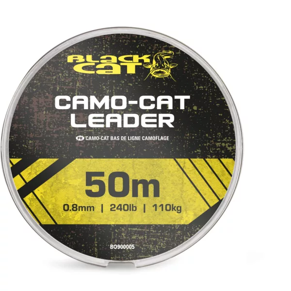 Black Cat Camo-Cat Leader 0,8mm 50m Braided Leader Line