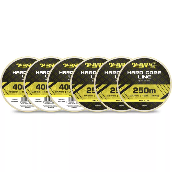 Black Cat BC Hard Core Line Yellow 0,55mm 400m Braided Main Line