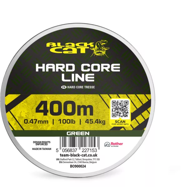 Black Cat BC Hard Core Line Green 0.47mm 400m Braided Main Line