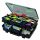 Sakura SK-9370 tackle box / lure box / 38 x 27 x 12 / black and smoke color