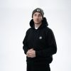 Nash Make It happen Badge Zipped Hoodie Black Zip Pullover L