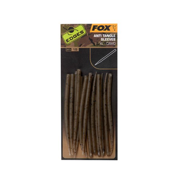 Fox EDGES™ Camo Anti Tangle Sleeves - XL Camo XL Anti Tangle Sleeves x15