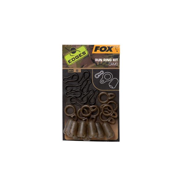 Fox EDGES™ Camo Run Ring Kit Camo Run Rig Kit x 8