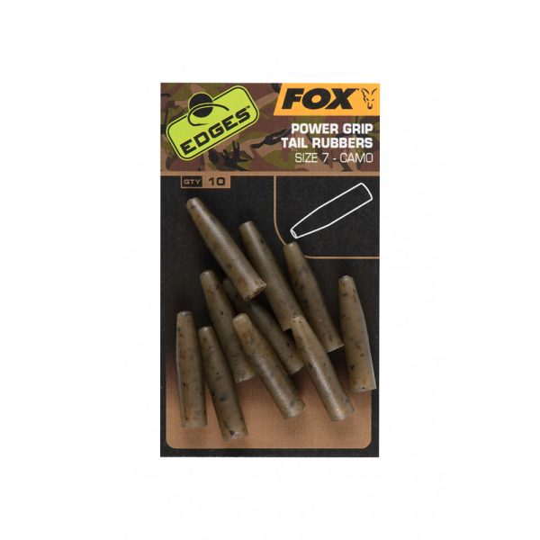 Edges Camo Size 7 lead clip tail rubbers