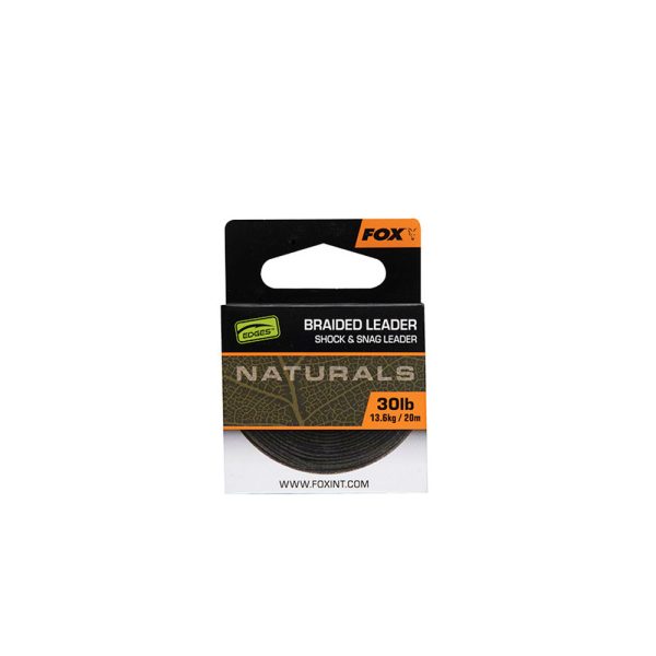 Fox Edges Naturals Braided leader 18,1kg 20m