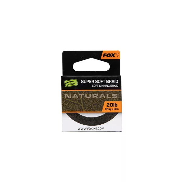 Fox Edges Naturals Super Soft Braid Braided Leader Line 20lb 20m