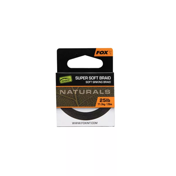 Fox Edges Naturals Super Soft Braid Braided Leader Line 25lb 20m