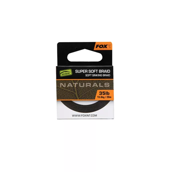 Fox Edges Naturals Super Soft Braid Braided Leader Line 35lb 20m
