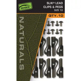 Fox Edges Naturals Size 10 Slik Lead Clip& Pegs Lead Clip