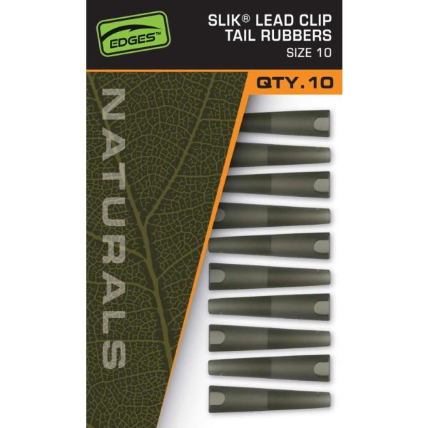 Fox Edges Naturals 10 Lead Clip Tail Rubber Sleeve