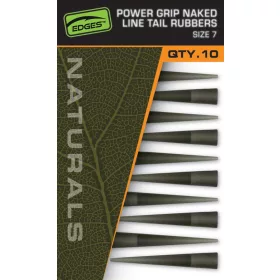   Fox Edges Naturals Power Grip Naked Line Tail Rubbers 7 Sleeve