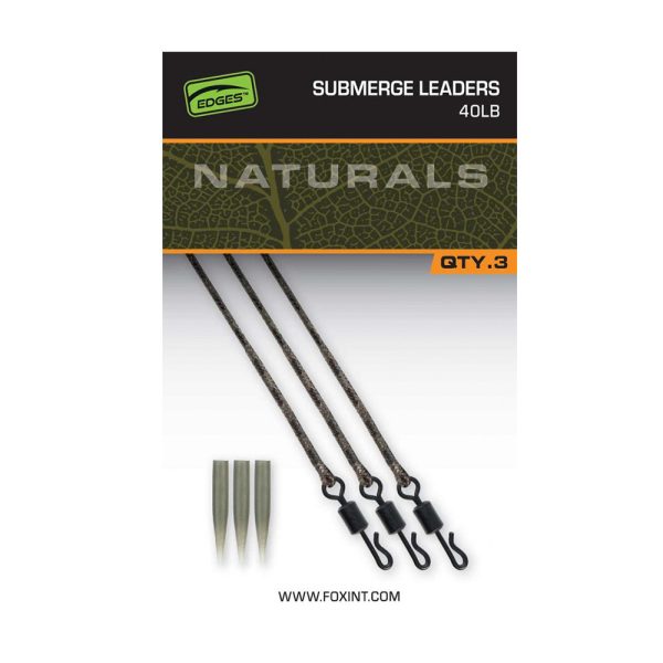 Naturals Submerged Leaders 40lb x 3