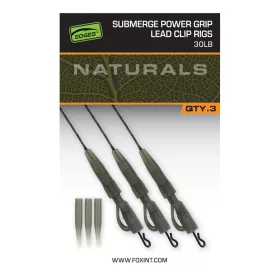   Fox Edges Naturals 40lb Power Grip Lead Clip Rigs Carp Rig 3pcs