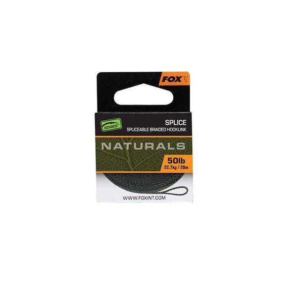 Fox Edges Naturals Green Braided Leader 50lb 20m