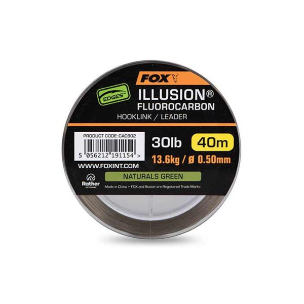 Edges Illusion Fluorocarbon 30lb 13.6kg (0.50mm) x 40m - Naturals Green