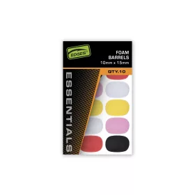   Fox Foam Barrels 10x15mm Barrel Shaped Sponge in Mixed Colors 10db