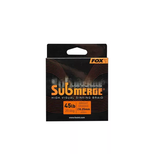 Fox Submerge Orange Sinking Braided Mainline 0,25mm 600m