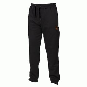 Fox Collection Sherpa Joggers Black-Orange Sweatpants M