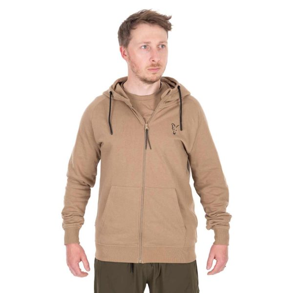 Fox Collection LW Zip Hoody Tan Ltd Pullover M