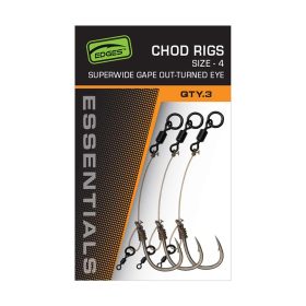 Fox Edges SWGO Chod Rig 5 Eyed, Barbed Pre-tied Hook 3pcs