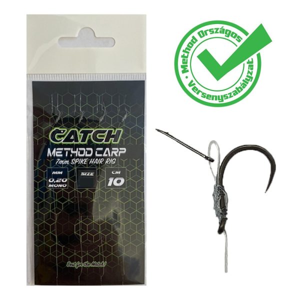 CATCH METHOD CARP SPIKE HAIR RIG PRE-TIED HOOK 10 4pcs/pack