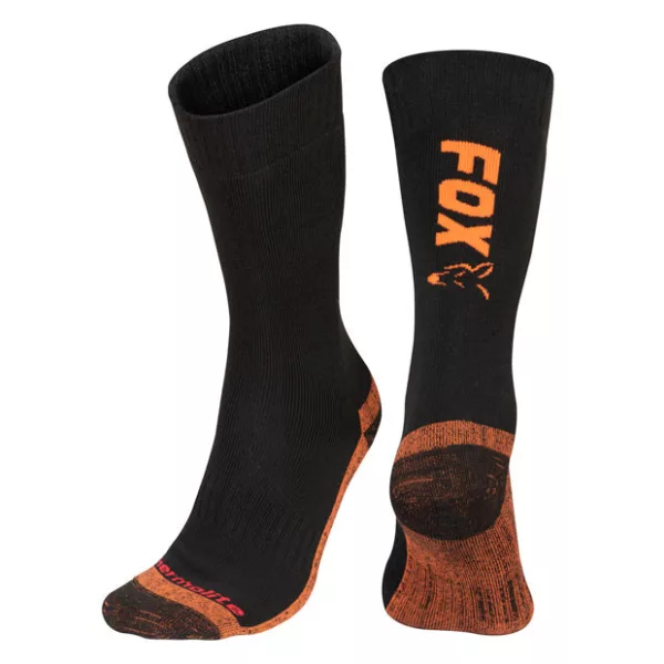 Fox Collection Thermolite Long Socks Black-Orange Socks 40-43