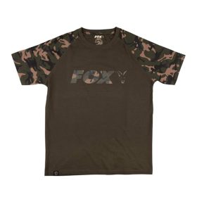 Fox Outline T-Shirt Khaki Camo Shirt S