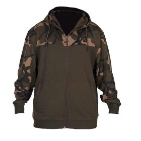 Fox LW Khaki-Camo Split Zip Hoody Zippered Hooded Pullover L