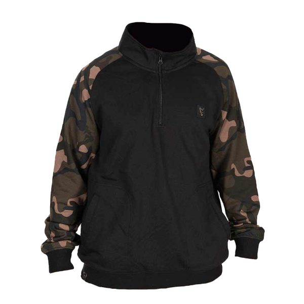 Fox LW Black-Camo Zip Pullover S