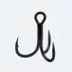 BKK 3X strong STING-32 BN treble hook, Black Nickel, size 8, 500 pcs/carton Treble hook