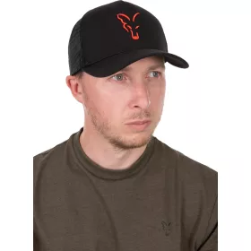 Fox Collection Black-Orange Trucker Cap