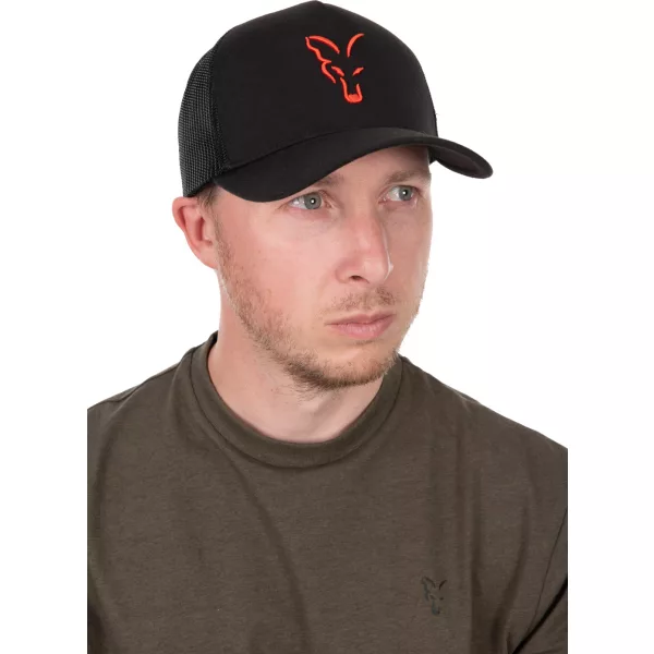 Fox Collection Black-Orange Trucker Cap
