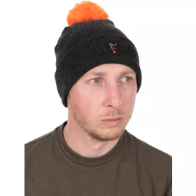 Fox Collection Bobble Hat Black-Orange Bobble Hat