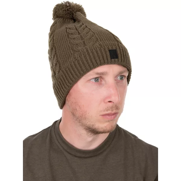 Fox Khaki Knitted Bobble Hat