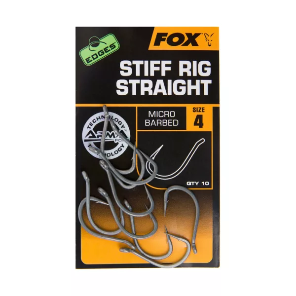 Fox EDGES™ Stiff Rig Straight - Size 5 Hook