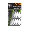 Fox Wide Gape Beaked X 4 Eyed, Barbed Carp Hook 10pcs