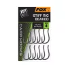 Fox Stiff Rig Beaked 6 Eyed, Barbed Carp Hook 10pcs