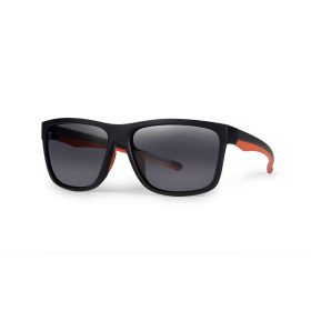 Fox Collection Black Orange Shades Brown Lens Sunglasses